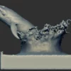 Print Ready Blue Whale 3D Model Sculpt 02 3D Model whale3ds.com