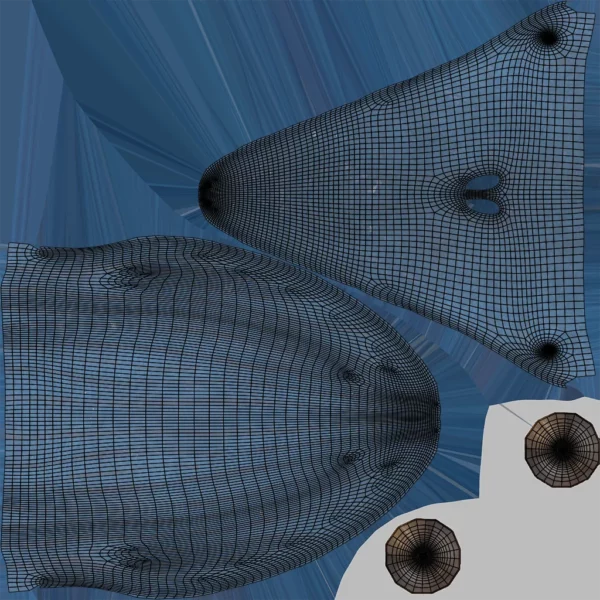 Blue Whale 3D Model Static For Blender 4.0 3D Model whale3ds.com